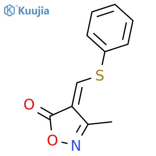 5(4H)-Isoxazolone, 3-methyl-4-[(phenylthio)methylene]-, (E)- structure