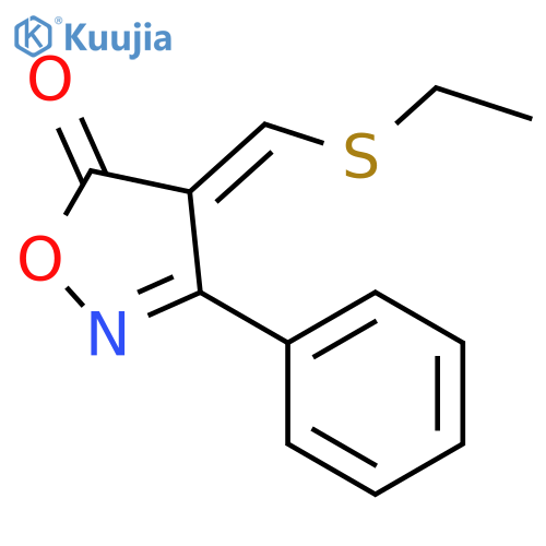 5(4H)-Isoxazolone, 4-[(ethylthio)methylene]-3-phenyl-, (Z)- structure