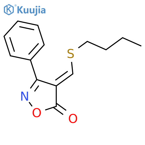 5(4H)-Isoxazolone, 4-[(butylthio)methylene]-3-phenyl-, (Z)- structure