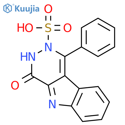 2H-Pyridazino[4,5-b]indole-2-sulfonic acid, 3,4-dihydro-4-oxo-1-phenyl- structure