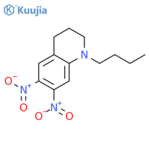 Quinoline, 1-butyl-1,2,3,4-tetrahydro-6,7-dinitro- structure