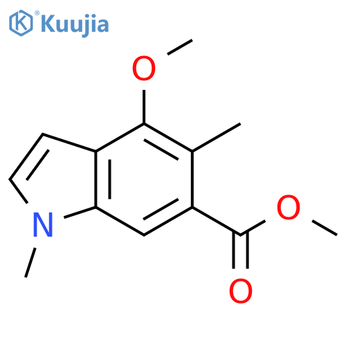 1H-Indole-6-carboxylic acid, 4-methoxy-1,5-dimethyl-, methyl ester structure