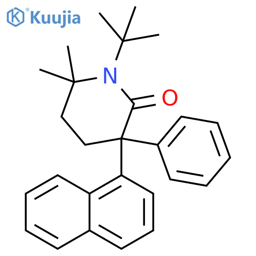 2-Piperidinone,1-(1,1-dimethylethyl)-6,6-dimethyl-3-(1-naphthalenyl)-3-phenyl- structure