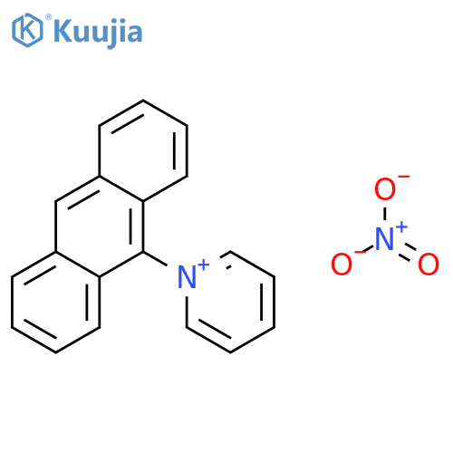 Pyridinium, 1-(9-anthracenyl)-, nitrate structure