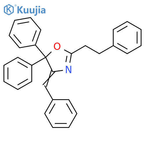 Oxazole,4,5-dihydro-5,5-diphenyl-2-(2-phenylethyl)-4-(phenylmethylene)- structure