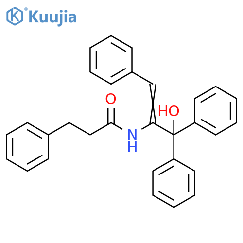 Benzenepropanamide, N-[1-(hydroxydiphenylmethyl)-2-phenylethenyl]- structure