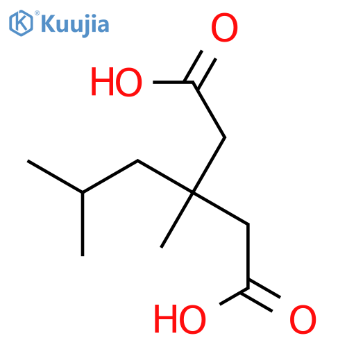 3-methyl-3-(2-methylpropyl)pentanedioic acid structure