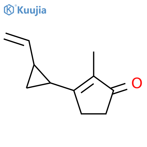 2-Cyclopenten-1-one, 3-(2-ethenylcyclopropyl)-2-methyl- structure