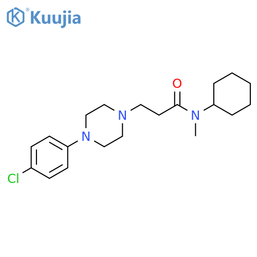 1-Piperazinepropanamide, 4-(4-chlorophenyl)-N-cyclohexyl-N-methyl- structure