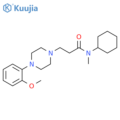 1-Piperazinepropanamide,N-cyclohexyl-4-(2-methoxyphenyl)-N-methyl- structure