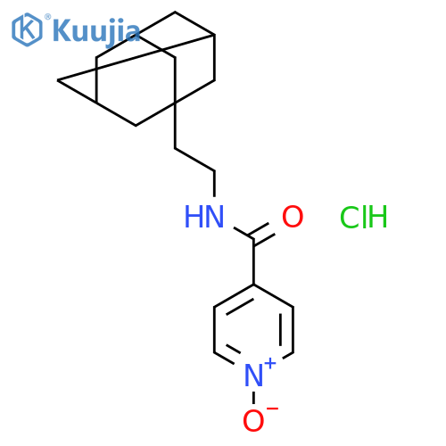 N-[2-(1-adamantyl)ethyl]-1-oxidopyridin-1-ium-4-carboxamide;hydrochloride structure