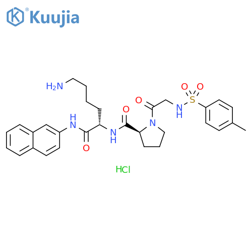 L-Lysinamide,N-[(4-methylphenyl)sulfonyl]glycyl-L-prolyl-N-2-naphthalenyl-,monohydrochloride structure