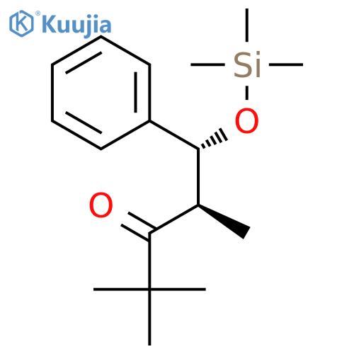 3-Pentanone, 2,4,4-trimethyl-1-phenyl-1-[(trimethylsilyl)oxy]-, (R*,R*)- structure