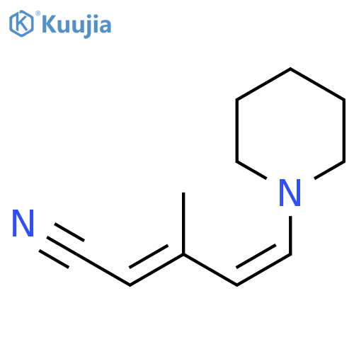 2,4-Pentadienenitrile, 3-methyl-5-(1-piperidinyl)-, (E,Z)- structure
