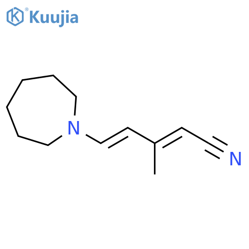 2,4-Pentadienenitrile, 5-(hexahydro-1H-azepin-1-yl)-3-methyl-, (E,E)- structure