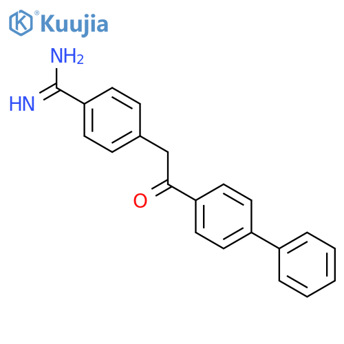Benzenecarboximidamide, 4-(2-[1,1'-biphenyl]-4-yl-2-oxoethyl)- structure