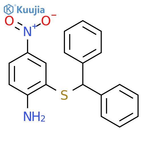 Benzenamine, 2-[(diphenylmethyl)thio]-4-nitro- structure