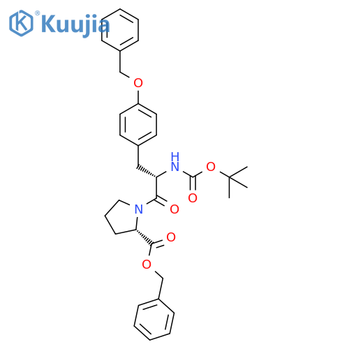 L-Proline, N-[(1,1-dimethylethoxy)carbonyl]-O-(phenylmethyl)-L-tyrosyl-,phenylmethyl ester structure