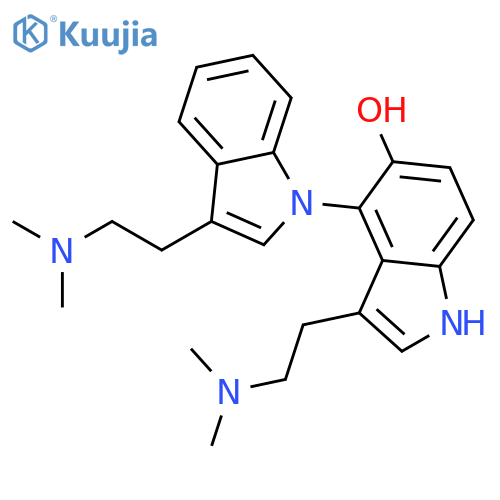 [1,4'-Bi-1H-indol]-5'-ol, 3,3'-bis[2-(dimethylamino)ethyl]- structure