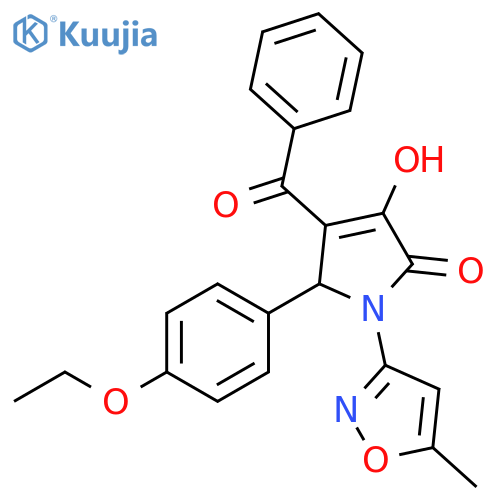 4-benzoyl-5-(4-ethoxyphenyl)-3-hydroxy-1-(5-methyl-1,2-oxazol-3-yl)-2,5-dihydro-1H-pyrrol-2-one structure