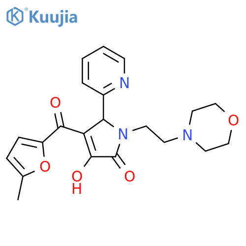 3-hydroxy-4-(5-methylfuran-2-carbonyl)-1-2-(morpholin-4-yl)ethyl-5-(pyridin-2-yl)-2,5-dihydro-1H-pyrrol-2-one structure