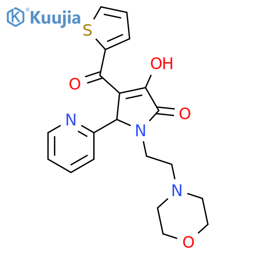 3-hydroxy-1-2-(morpholin-4-yl)ethyl-5-(pyridin-2-yl)-4-(thiophene-2-carbonyl)-2,5-dihydro-1H-pyrrol-2-one structure