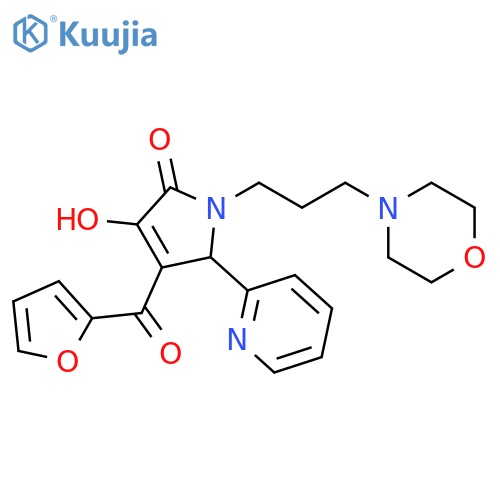 4-(furan-2-carbonyl)-3-hydroxy-1-3-(morpholin-4-yl)propyl-5-(pyridin-2-yl)-2,5-dihydro-1H-pyrrol-2-one structure