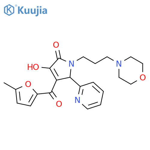 3-hydroxy-4-(5-methylfuran-2-carbonyl)-1-3-(morpholin-4-yl)propyl-5-(pyridin-2-yl)-2,5-dihydro-1H-pyrrol-2-one structure