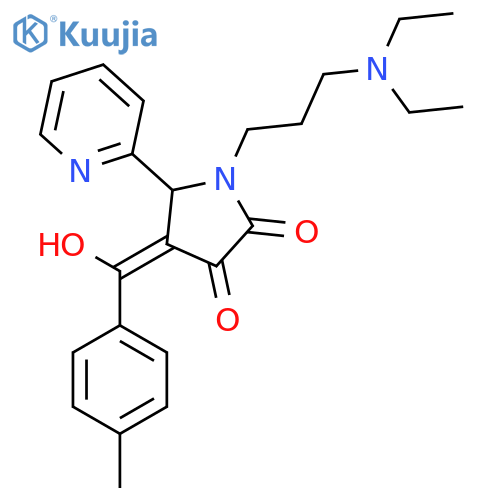 1-3-(diethylamino)propyl-3-hydroxy-4-(4-methylbenzoyl)-5-(pyridin-2-yl)-2,5-dihydro-1H-pyrrol-2-one structure