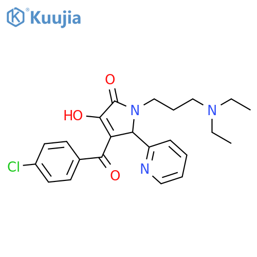 4-(4-chlorobenzoyl)-1-3-(diethylamino)propyl-3-hydroxy-5-(pyridin-2-yl)-2,5-dihydro-1H-pyrrol-2-one structure