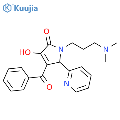 4-benzoyl-1-3-(dimethylamino)propyl-3-hydroxy-5-(pyridin-2-yl)-2,5-dihydro-1H-pyrrol-2-one structure