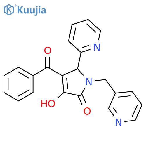 4-benzoyl-3-hydroxy-5-(pyridin-2-yl)-1-(pyridin-3-yl)methyl-2,5-dihydro-1H-pyrrol-2-one structure