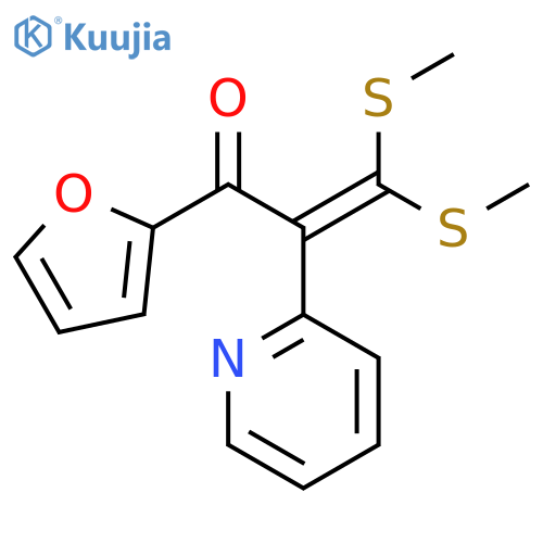 2-Propen-1-one, 1-(2-furanyl)-3,3-bis(methylthio)-2-(2-pyridinyl)- structure