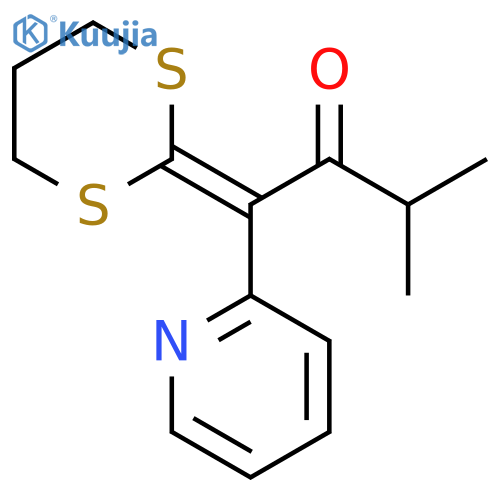 2-Butanone, 1-(1,3-dithian-2-ylidene)-3-methyl-1-(2-pyridinyl)- structure