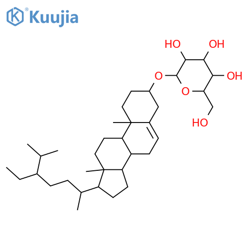 Stigmast-5-en-3-ol; (3α,24R)-form, O-α-D-Glucopyranoside structure