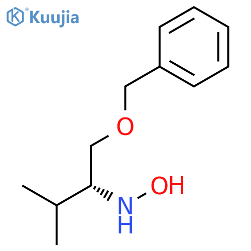 2-Butanamine, N-hydroxy-3-methyl-1-(phenylmethoxy)-, (2R)- structure