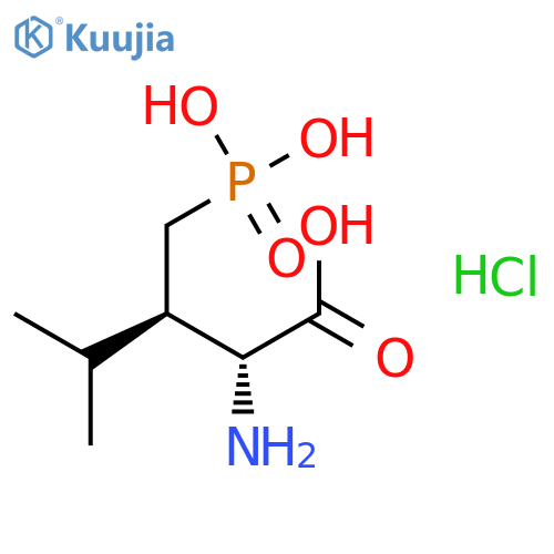 D-Isoleucine, 4-methyl-3'-phosphono-, hydrochloride structure