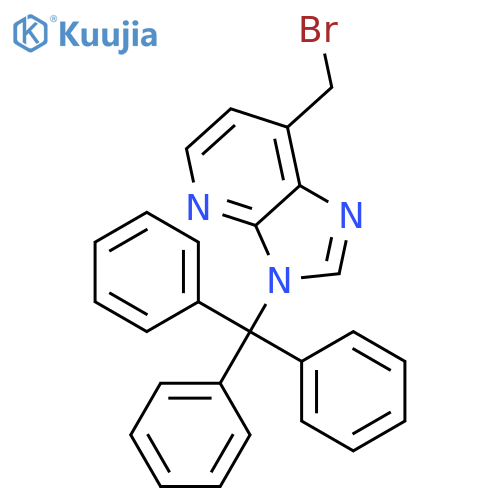 7-(bromomethyl)-3-(triphenylmethyl)-3H-imidazo[4,5-b]pyridine structure
