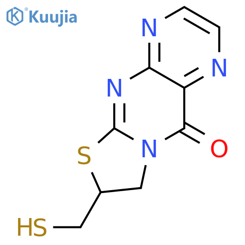 10H-Thiazolo[2,3-b]pteridin-10-one, 7,8-dihydro-7-(mercaptomethyl)- structure