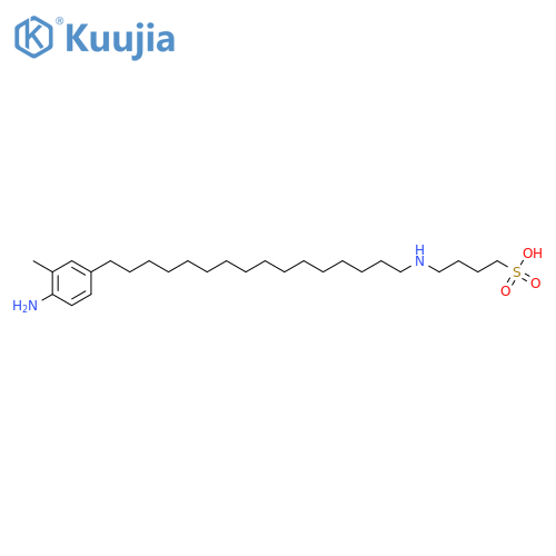 1-Butanesulfonic acid, 4-[(4-amino-3-methylphenyl)hexadecylamino]- structure