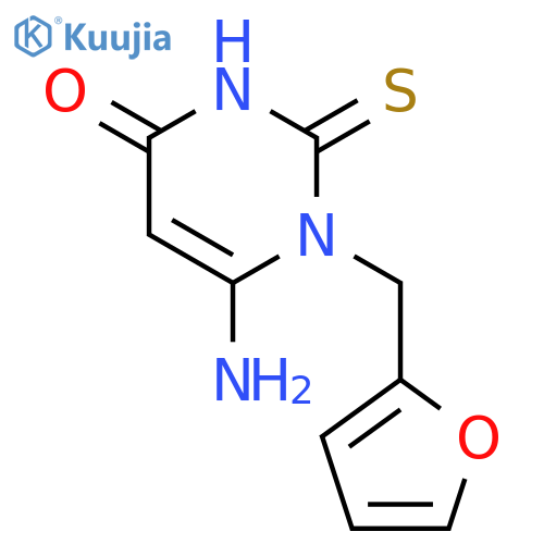 4(1H)-Pyrimidinone, 6-amino-1-(2-furanylmethyl)-2,3-dihydro-2-thioxo- structure