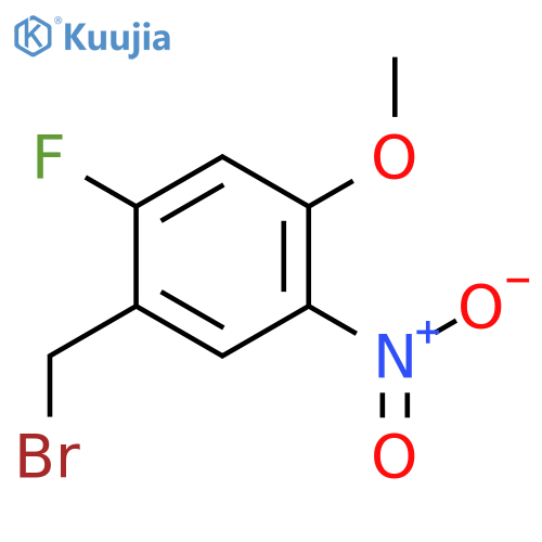 Benzene, 1-(bromomethyl)-2-fluoro-4-methoxy-5-nitro- structure