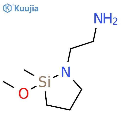 1-Aza-2-silacyclopentane-1-ethanamine, 2-methoxy-2-methyl- structure