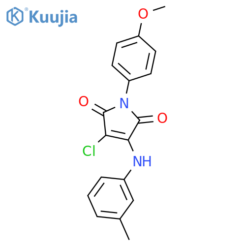 3-chloro-1-(4-methoxyphenyl)-4-(3-methylanilino)pyrrole-2,5-dione structure