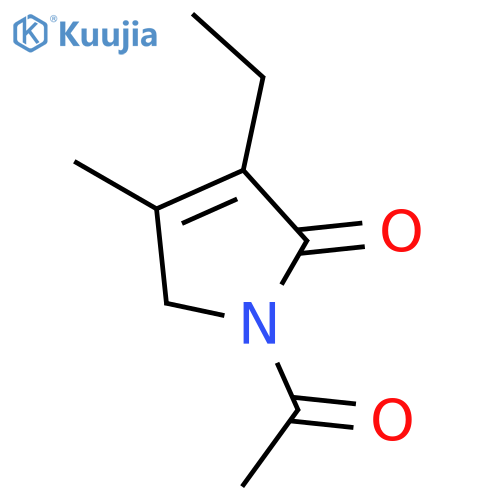 2H-Pyrrol-2-one, 1-acetyl-3-ethyl-1,5-dihydro-4-methyl- structure