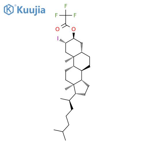 Cholestan-3-ol, 2-iodo-, trifluoroacetate, (2b,3a,5a)- structure