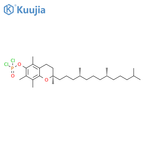 Phosphorodichloridic acid, (2R)-3,4-dihydro-2,5,7,8-tetramethyl-2-[(4R,8R)-4,8,12-trimethyltridecyl]-2H-1-benzopyran-6-yl ester structure