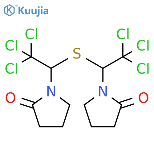 2-Pyrrolidinone, 1,1'-[thiobis(2,2,2-trichloroethylidene)]bis- structure