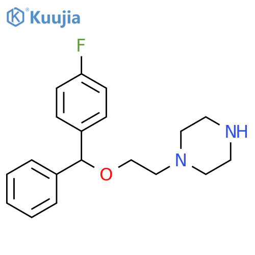Piperazine, 1-[2-[(4-fluorophenyl)phenylmethoxy]ethyl]- structure