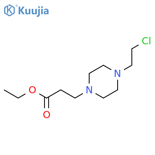 1-PIPERAZINEPROPANOIC ACID, 4-(2-CHLOROETHYL)-, ETHYL ESTER structure